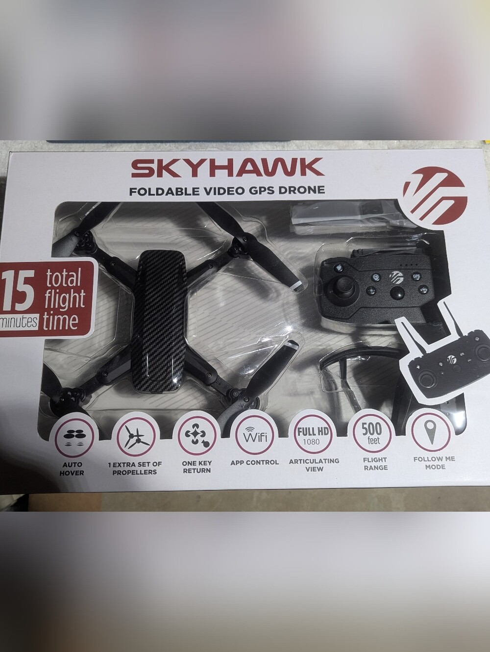 Skyhawk Foldable Video GPS Drone 1080P HD WiFi Camera Remote New